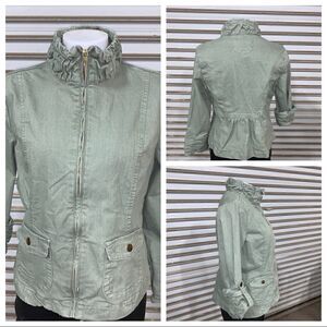 Live a little zip up green jacket adorable